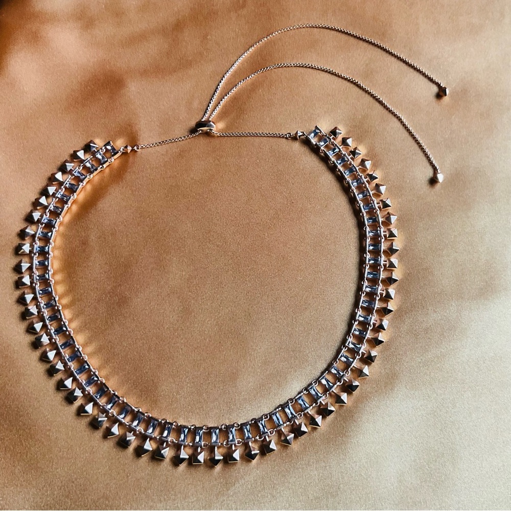 KENDRA SCOTT 14K Rose Gold, Crystal "Oscar Statement" Necklace. Rare Color! NICE